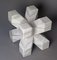 Double Cross Sculpture in White Italian Marble, 1980s 2