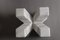 Double Cross Sculpture in White Italian Marble, 1980s, Image 13