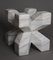 Double Cross Sculpture in White Italian Marble, 1980s, Image 3