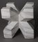 Double Cross Sculpture in White Italian Marble, 1980s 1