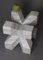 Double Cross Sculpture in White Italian Marble, 1980s, Image 16