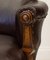 Antique Leather and Walnut Swivel Railway Pullman Carriage Club Chair, 1870s 5