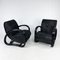 French Black Lacquered Rattan Lounge Chairs, 1960s, Set of 2 6