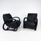 French Black Lacquered Rattan Lounge Chairs, 1960s, Set of 2, Image 7