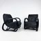 French Black Lacquered Rattan Lounge Chairs, 1960s, Set of 2, Image 4