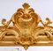 Großer Louis XV Trumeau Spiegel aus Vergoldetem Holz, 19. Jh. mit 24 Karat Blatt 2