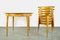 Vintage Beech-Teak Dining Table Chairs and Matching Birch-Teak Dining Table by Wegner and Braakman for Fritz Hansen and Pastoe, 1950s, Set of 5 13