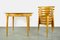 Vintage Beech-Teak Dining Table Chairs and Matching Birch-Teak Dining Table by Wegner and Braakman for Fritz Hansen and Pastoe, 1950s, Set of 5, Image 13