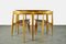 Vintage Beech-Teak Dining Table Chairs and Matching Birch-Teak Dining Table by Wegner and Braakman for Fritz Hansen and Pastoe, 1950s, Set of 5 3