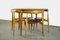 Vintage Beech-Teak Dining Table Chairs and Matching Birch-Teak Dining Table by Wegner and Braakman for Fritz Hansen and Pastoe, 1950s, Set of 5 5