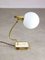 Italienische Mid-Century Tischlampe aus Messing & Opalglas 2