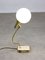 Mid-Century Italian Brass and Opaline Table Lamp 8