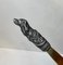 Antique Italian Brass Letter Opener with Dog Handle in Pewter, Image 2