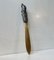 Antique Italian Brass Letter Opener with Dog Handle in Pewter 4