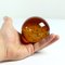 Mid-Century Amber Glass Paperweight by Borske Sklo, 1960s 7