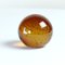 Mid-Century Amber Glass Paperweight by Borske Sklo, 1960s 1
