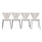 White Butterfly Chairs by Arne Jacobsen for Fritz Hansen, 2008, Set of 4, Image 1