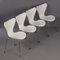 White Butterfly Chairs by Arne Jacobsen for Fritz Hansen, 2008, Set of 4 3