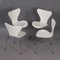 White Butterfly Chairs by Arne Jacobsen for Fritz Hansen, 2008, Set of 4, Image 12