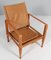 Safari Chair with Ottoman attributed to Kaare Klint for Rud Rasmussen, 1960s, Set of 2 5