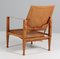 Safari Chair with Ottoman attributed to Kaare Klint for Rud Rasmussen, 1960s, Set of 2 7