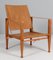 Safari Chair with Ottoman attributed to Kaare Klint for Rud Rasmussen, 1960s, Set of 2 4