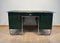Large Bauhaus Partners Desk in Green Lacquer, Metal & Steeltube, Germany, 1930s 4