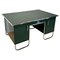 Large Bauhaus Partners Desk in Green Lacquer, Metal & Steeltube, Germany, 1930s, Image 1