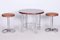 Bauhaus Chrome-Plated Steel Stools in Brown Leather, Czech, 1939, Set of 2 2