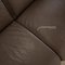 Sofá de dos plazas de cuero gris de Hukla, Imagen 5