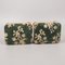Swedish Cabinetmaker Footstools in Birch and Green Velvet Upholstery, 1890s, Set of 2, Image 5