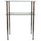 Mid-Century Modern Hollywood Regency Brass & Glass Etagere Console Table by Milo Baughman, 1980s 1