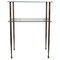 Mid-Century Modern Hollywood Regency Brass & Glass Etagere Console Table by Milo Baughman, 1980s, Image 1