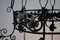 Lámpara de araña vintage de hierro forjado con hojas de vino, años 20, Imagen 8
