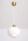 Vintage Brass and Glass Ceiling Lamp by Hans Bergström, 1950s 2