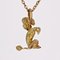 French 18 Karat Yellow Gold Sitting Poodle Charm Pendant, 1960s 6