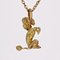 French 18 Karat Yellow Gold Sitting Poodle Charm Pendant, 1960s, Image 6