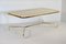 Vintage Brass and Travertine Dining Table 1