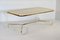 Vintage Brass and Travertine Dining Table, Image 1