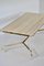 Vintage Brass and Travertine Dining Table 2