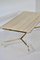 Vintage Brass and Travertine Dining Table, Image 2