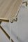 Vintage Brass and Travertine Dining Table 5