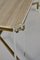 Vintage Brass and Travertine Dining Table, Image 5