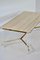 Vintage Brass and Travertine Dining Table 4