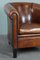 Leather Club Chair with Black Piping and Decorative Nails 7