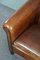 Leather Club Chair with Black Piping and Decorative Nails 8