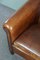 Leather Club Chair with Black Piping and Decorative Nails, Image 8