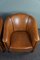 Leather Armchair with Black Piping, Set of 2 7