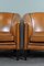 Leather Armchair with Black Piping, Set of 2 8