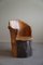 Brutalistischer handgeschnitzter Stump Chair aus Kiefernholz im Stil von Wabi Sabi, Schwedisch, 1970er 12